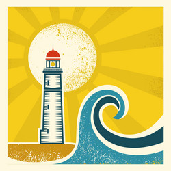 lighthouse poster vector image