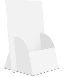 cardboard brochure display stand vector image