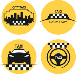 taxi logo vector image