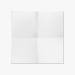 Folded realistic blank paper sheet vector