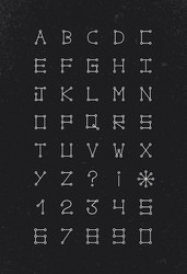 alphabet font geometric set modern simple line vector image