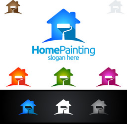 Home painting logo design vector