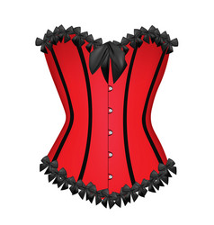 red sexy corset vector image