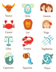 Set of zodiac signs a collection vector