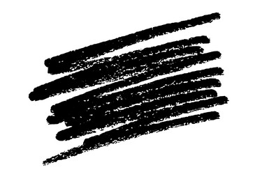 black brush strokes isolated on white vector image