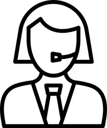 customer representative icon which can eas vector image