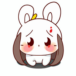 cute rabbit kawaii chibi drawing style vector image