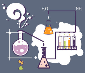 Old science and chemistry infographic laboratory vector