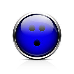 bowling ball icon vector image