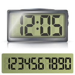 digital alarm clock classic vector image