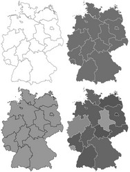 germany map set vector image