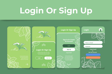 mint leaves decorative user interface log vector image