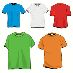 blanc tshirts set vector image