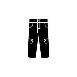 Mens jeans or pants icon vector