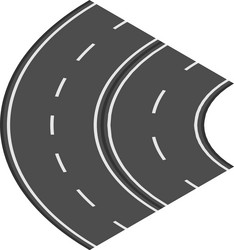 curving road with white dashed lines stretching vector image