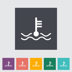 Icon of motor temperature vector