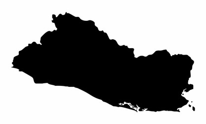 el salvador silhouette map vector image