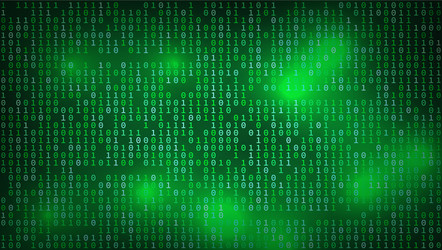 stream of binary matrix code on full screen vector image