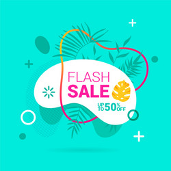 summer sale banner template liquid abstract vector image