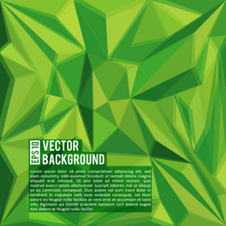 green abstract polygonal background vector image