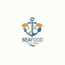 seafood menu design vector image