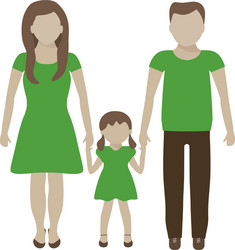 Family eco concept vector