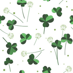 clover flowers seamless pattern design vector image