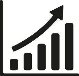 growing graph icon progress symbol flat vector image