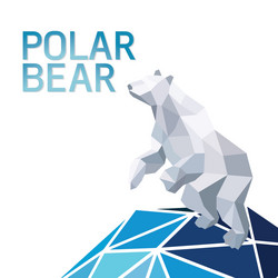 polar bear stylized triangle vector image