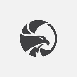 eagle icon design hawk logo vector image