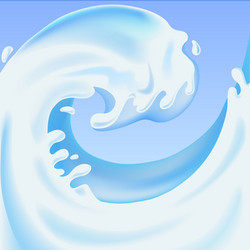 yougurt foam or cream wave vector image