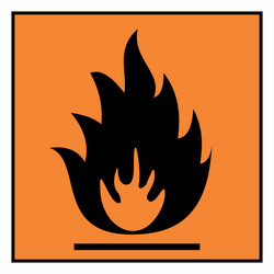 flammable hazard symbol vector image