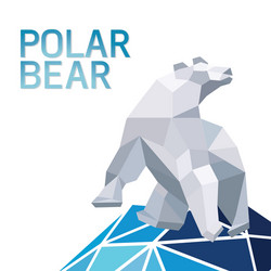 polar bear stylized triangle vector image