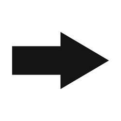 right arrow black simple icon vector image