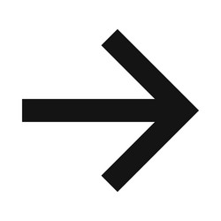 right arrow black simple icon vector image