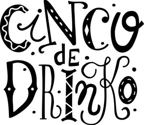 chinko de drinko lettering vector image