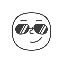 success smile fase black and white emoji eps 10 vector image