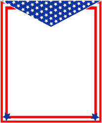 us flag decorative frame vector image