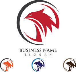 Falcon wing logo template icon design vector