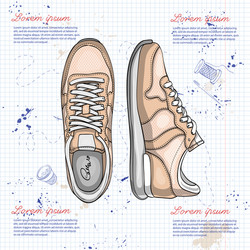 fashion sketch womens shoes vector image