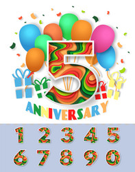 anniversary celebration invitation greeting card vector image