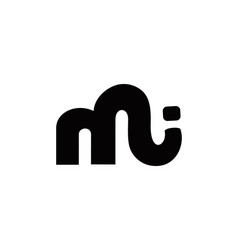 mammoth-animal-letter-m-i-logo vector image