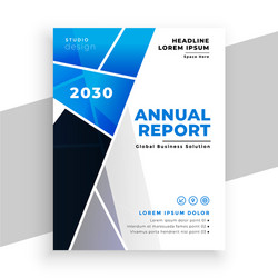 business annual report flyer geometric template vector image