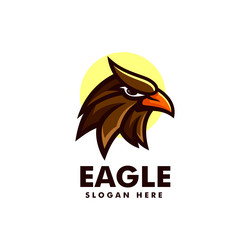 logo eagle simple mascot style vector image