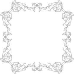 retro baroque decorations element vector image