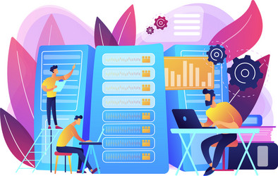 Big data job concept vector