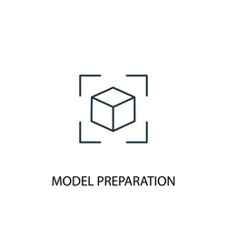 model preparation concept line icon simple vector image