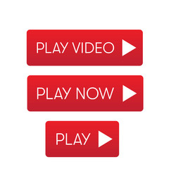 play video web button set vector image