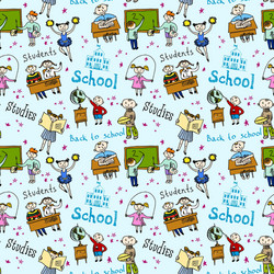 seamless pattern with kids vector image