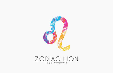 zodiac symbol leo lion creative vector image